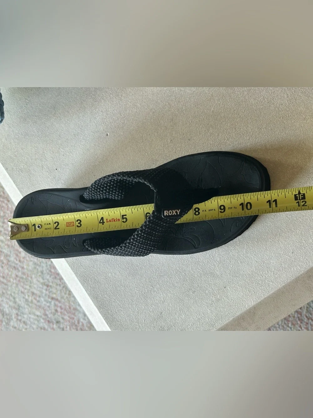 Roxy KALLI II Thick Platform Wedge Sandals Black Slip On Size 11